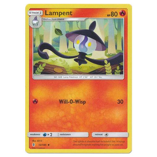 Pokemon - Sun & Moon - Guardians Rising - Lampent - 12/145