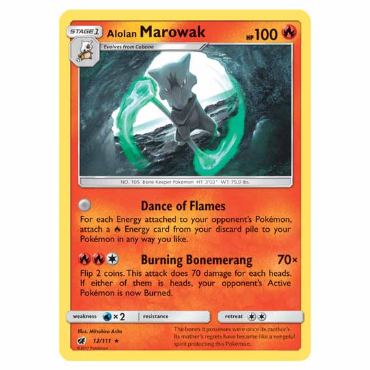 Pokemon - Sun & Moon - Crimson Invasion - Alolan Marowak - 12/111