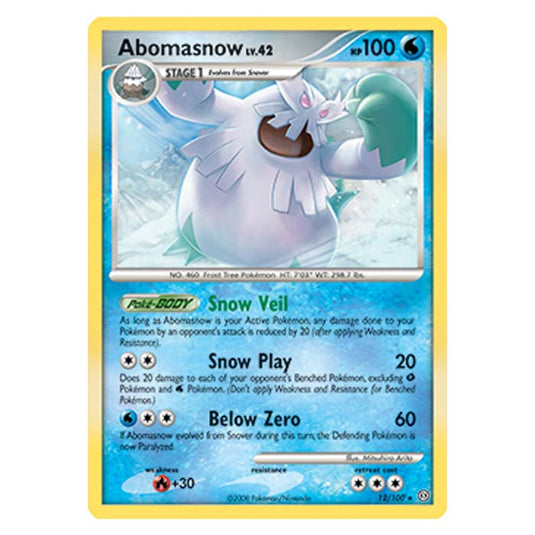 Pokemon - Diamond And Pearl Stormfront - Abomasnow - 12/100