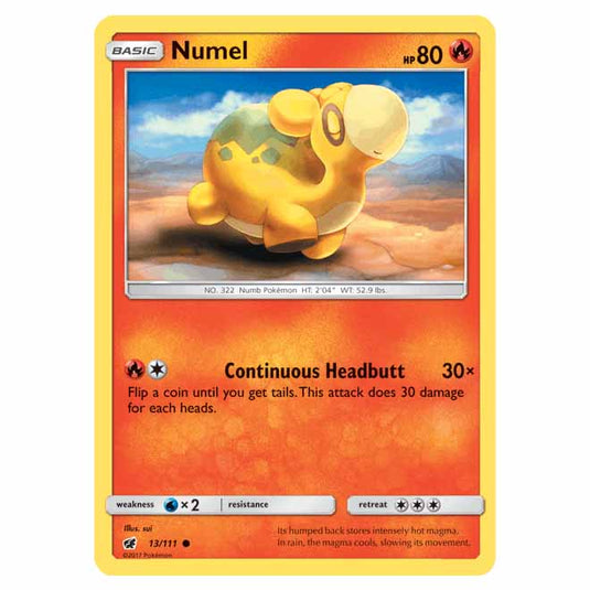 Pokemon - Sun & Moon - Crimson Invasion - Numel - 13/111