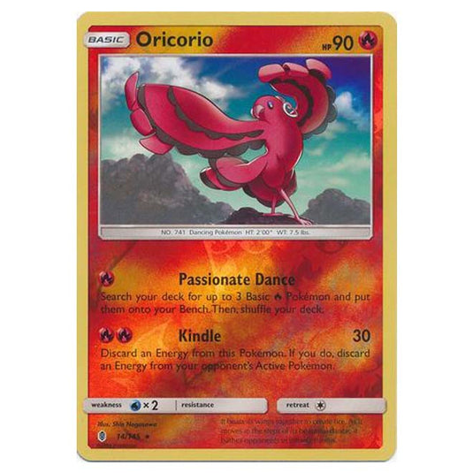 Pokemon - Sun & Moon - Guardians Rising - (Reverse Holo) - Oricorio - 14/145