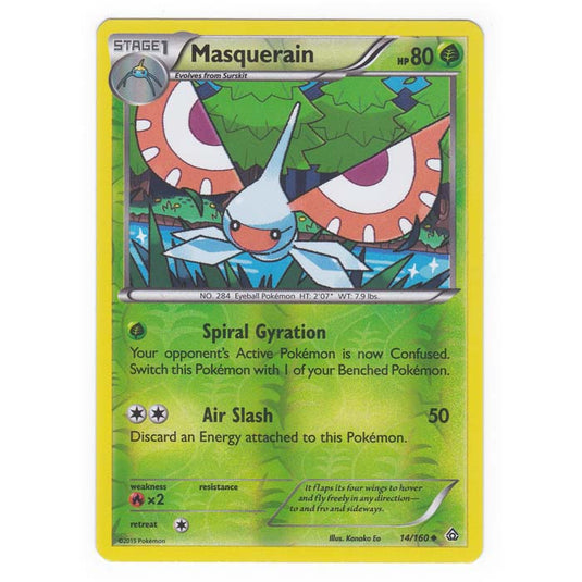 Pokemon - XY Primal Clash - (Reverse Holo) - Masquerain - 14/160