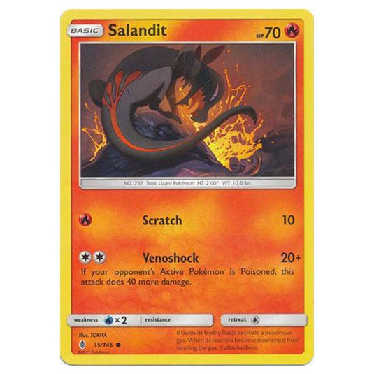 Pokemon - Sun & Moon - Guardians Rising - Salandit - 15/145