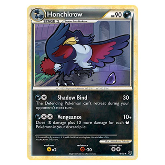 Pokemon - HGSS Undaunted - Honchkrow - 16/90