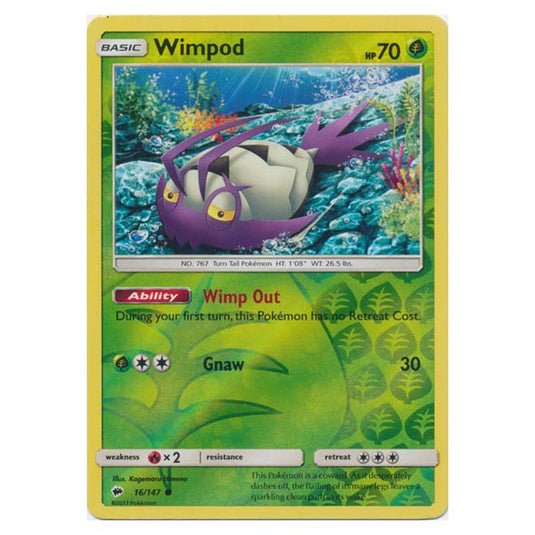 Pokemon - Sun & Moon - Burning Shadows - Wimpod (Reverse Holo) - 16/147