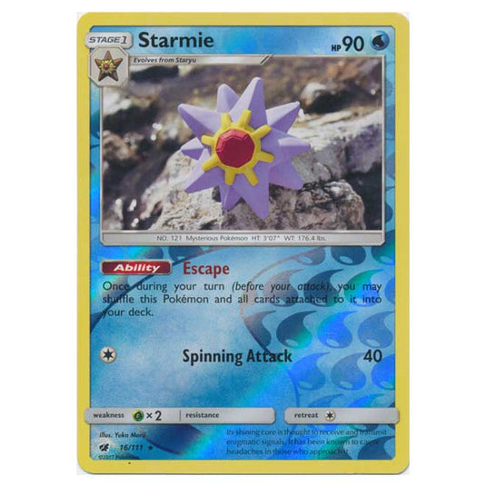 Pokemon - Sun & Moon - Crimson Invasion - (Reverse Holo) - Starmie - 16/111