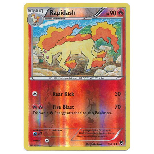 Pokemon - XY - Steam Siege - (Reverse Holo) Rapidash - 17/114