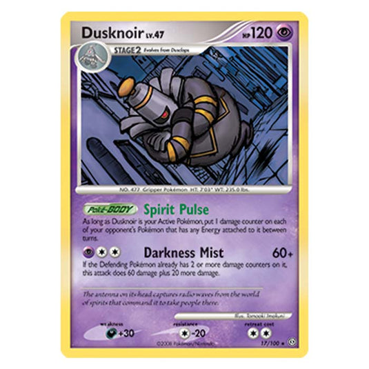 Pokemon - Diamond And Pearl Stormfront - Dusknoir - 17/100