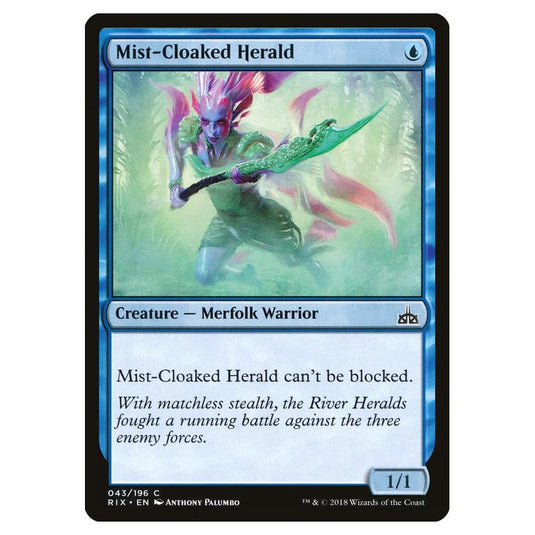 Magic The Gathering - Rivals Of Ixalan - Mist-cloaked Herald - 43/196