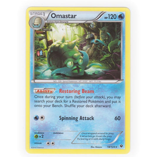 Pokemon - XY - Fates Collide - Omastar - 18/124