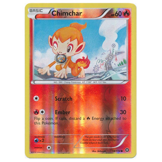 Pokemon - XY - Steam Siege - (Reverse Holo) Chimchar - 18/114