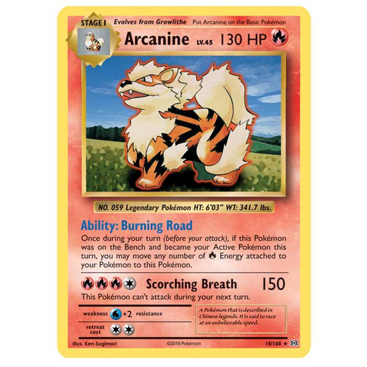 Pokemon - XY Evolutions - Arcanine - 18/108