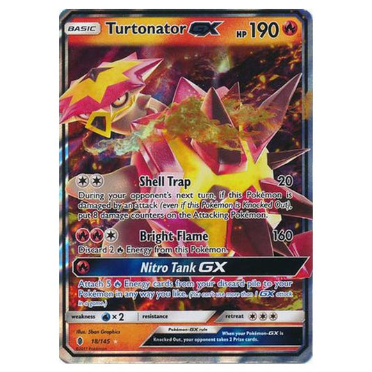 Pokemon - Sun & Moon - Guardians Rising - Turtonator-GX - 18/145