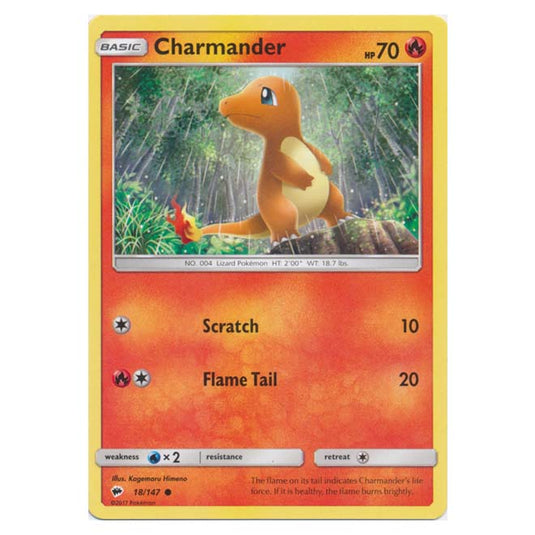 Pokemon - Sun & Moon - Burning Shadows - Charmander - 18/147