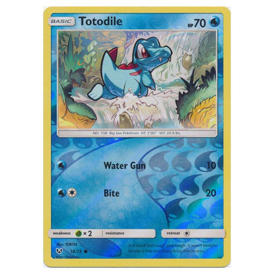 Pokemon - Shining Legends - (Reverse Holo) - Totodile - 18/73