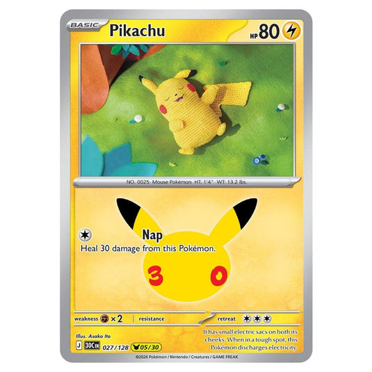 Pokemon - 30th Celebration - Pikachu - 027/128