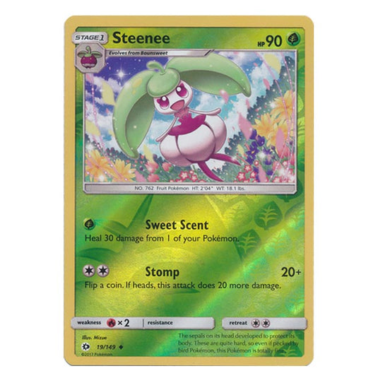 Pokemon - Sun & Moon - Base Set - (Reverse Holo) - Steenee - 19/149