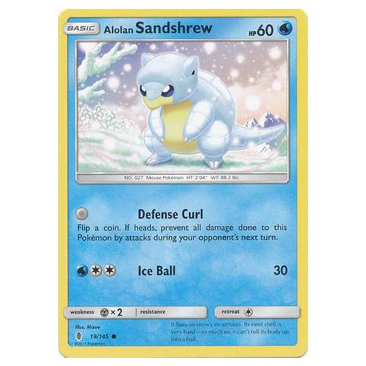 Pokemon - Sun & Moon - Guardians Rising - Alolan Sandshrew - 19/145