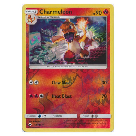 Pokemon - Sun & Moon - Burning Shadows - Charmeleon (Reverse Holo) - 19/147