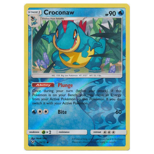 Pokemon - Shining Legends - (Reverse Holo) - Croconaw - 19/73