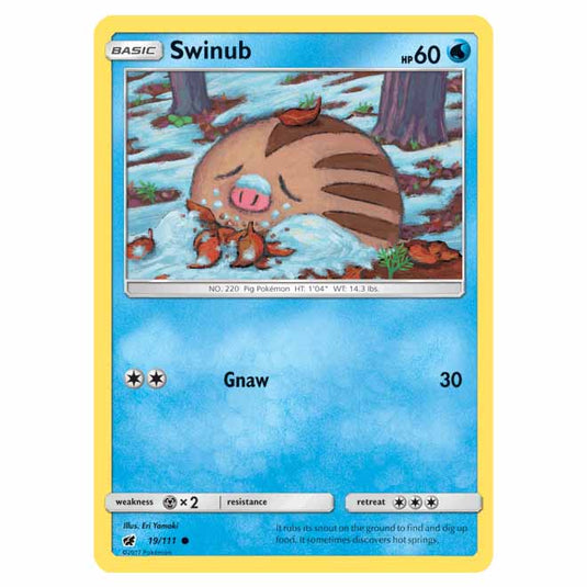 Pokemon - Sun & Moon - Crimson Invasion - Swinub - 19/111