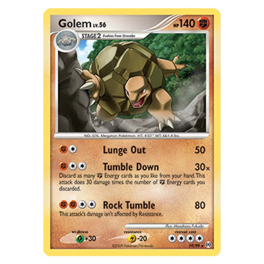 Pokemon - Platinum Arceus - Golem - 19/99