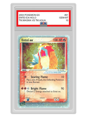 Pokemon - Team Magma vs Team Aqua - Entei ex - 91/95 (Graded Card)