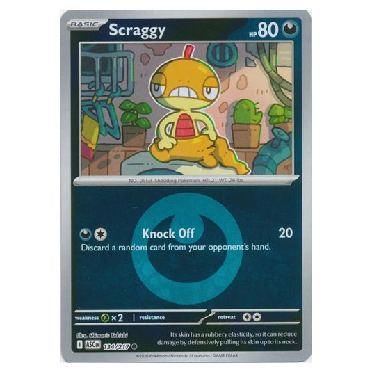 Pokemon - Mega Evolution - Ascended Heroes - Energy Reverse Holo - Scraggy - 134/217