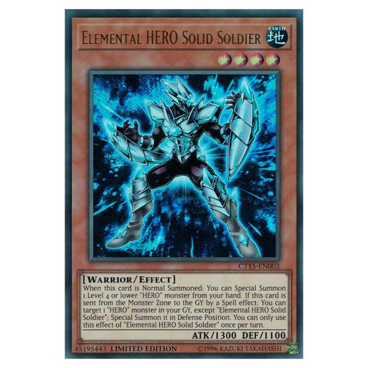 Yu-Gi-Oh! - 2018 Mega-Tins - Elemental HERO Solid Soldier (Ultra Rare) CT15-EN003
