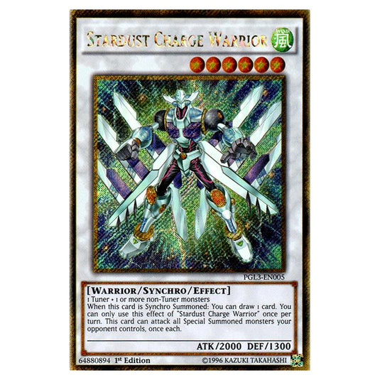 Yu-Gi-Oh! - Premium Gold - Infinite Gold - Stardust Charge Warrior (Gold Secret Rare) PGL3-EN005