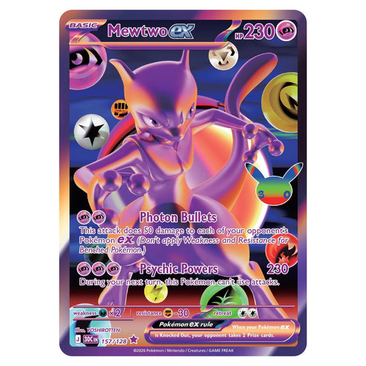 Pokemon - 30th Celebration - Mewtwo ex - 157/128