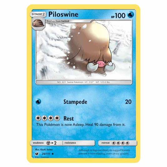 Pokemon - Sun & Moon - Crimson Invasion - Piloswine - 20/111