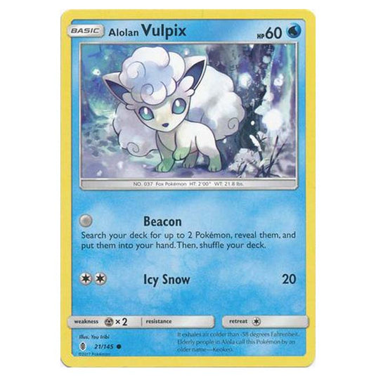 Pokemon - Sun & Moon - Guardians Rising - Alolan Vulpix - 21/145