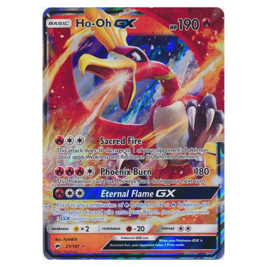 Pokemon - Sun & Moon - Burning Shadows - Ho-Oh-GX - 21/147