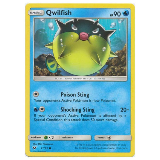 Pokemon - Shining Legends - Qwilfish - 21/73