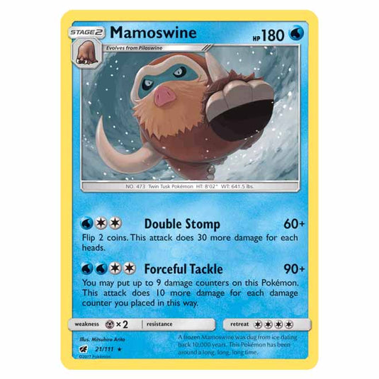 Pokemon - Sun & Moon - Crimson Invasion - Mamoswine - 21/111