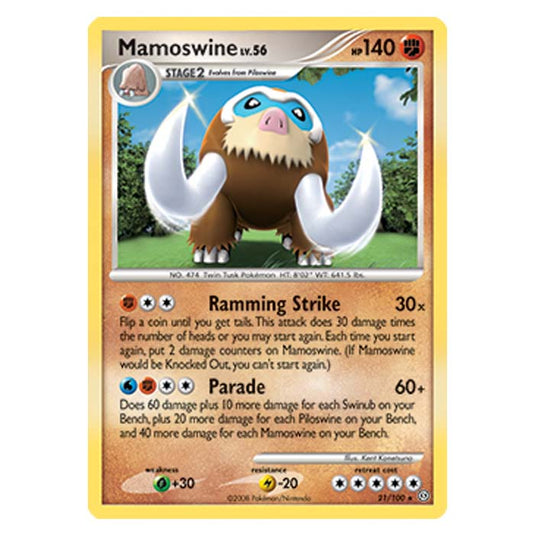 Pokemon - Diamond And Pearl Stormfront - Mamoswine - 21/100