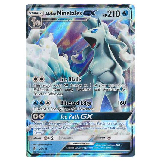 Pokemon - Sun & Moon - Guardians Rising - Alolan Ninetales-GX - 22/145