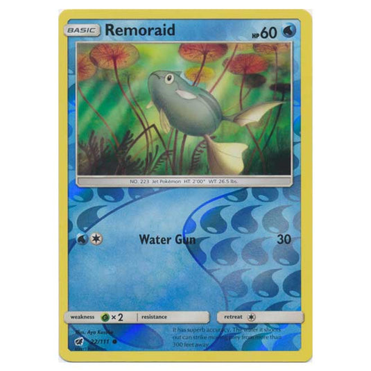 Pokemon - Sun & Moon - Crimson Invasion - (Reverse Holo) - Remoraid - 22/111