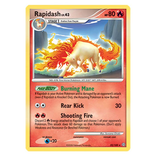 Pokemon - Diamond And Pearl Stormfront - Rapidash - 22/100