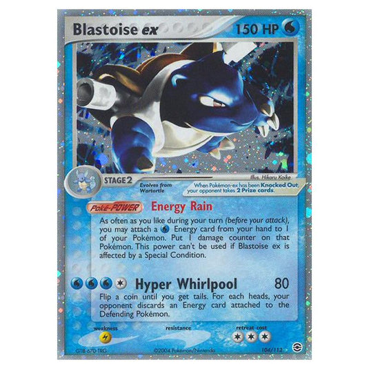 Pokemon - EX Series - FireRed & LeafGreen - Blastoise ex - 104/112