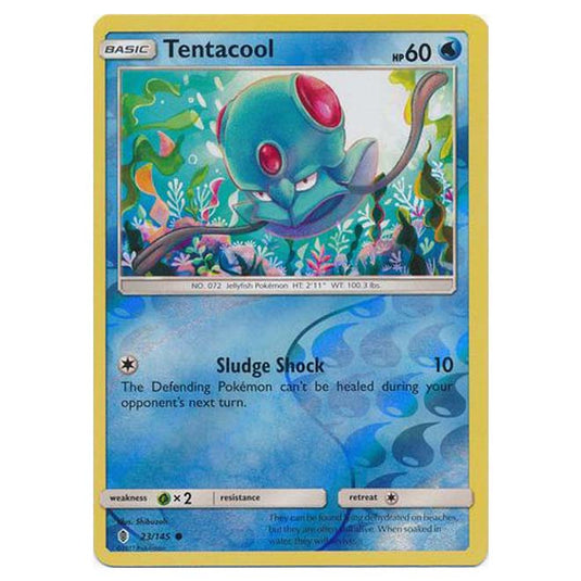 Pokemon - Sun & Moon - Guardians Rising - (Reverse Holo) - Tentacool - 23/145