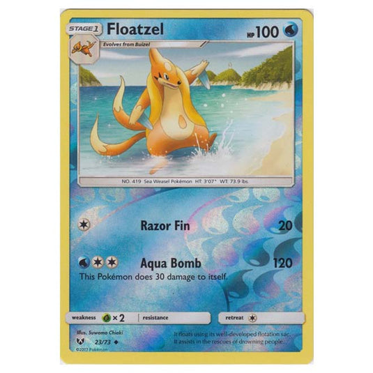 Pokemon - Shining Legends - (Reverse Holo) - Floatzel - 23/73