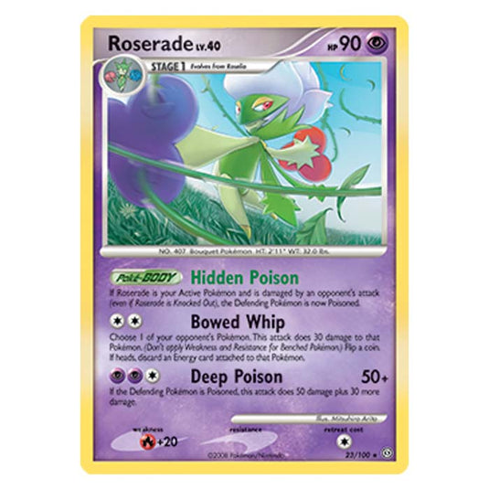 Pokemon - Diamond And Pearl Stormfront - Roserade - 23/100
