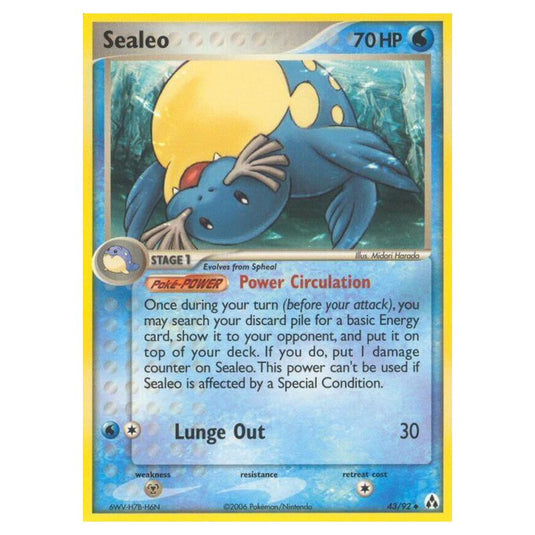 Pokemon - EX Legend Maker - Sealeo - 43/92