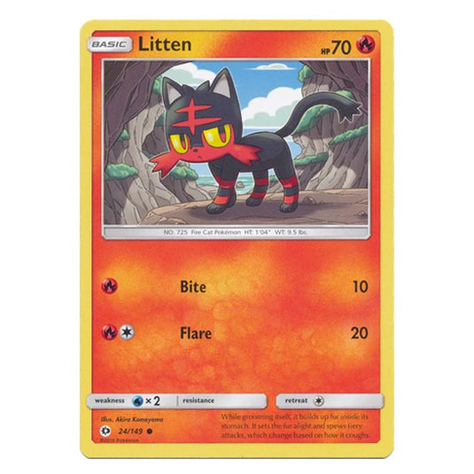 Pokemon - Sun & Moon - Base Set - Litten - 24/149