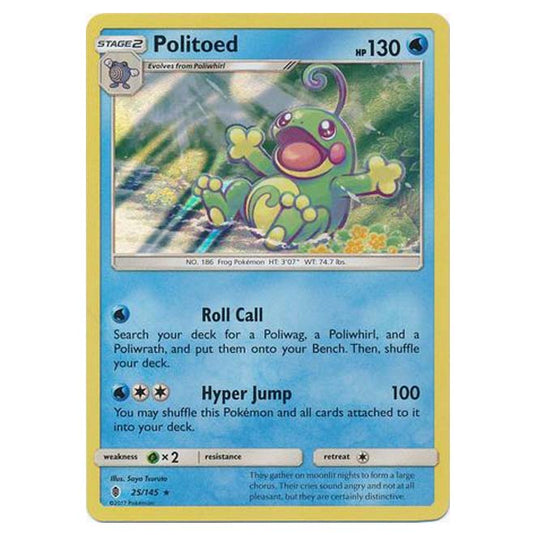 Pokemon - Sun & Moon - Guardians Rising - Politoed - 25/145