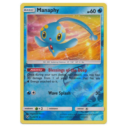 Pokemon - Shining Legends - (Reverse Holo) - Manaphy - 25/73