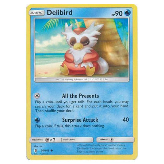 Pokemon - Sun & Moon - Guardians Rising - Delibird - 26/145