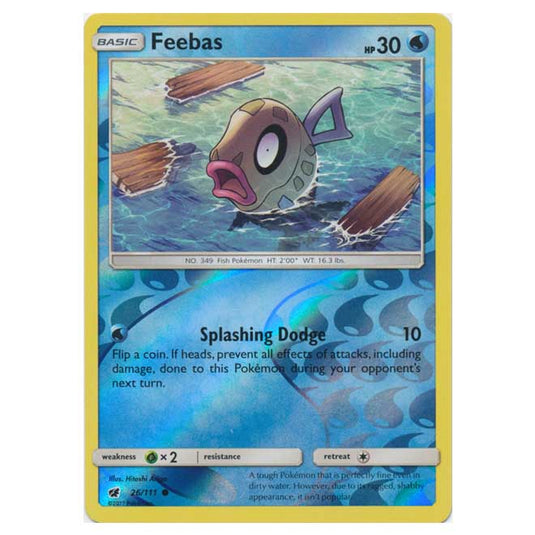 Pokemon - Sun & Moon - Crimson Invasion - (Reverse Holo) - Feebas - 26/111